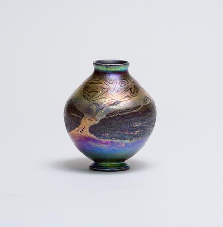 Tiffany Favrile Glass <br> Decorated Cypriote Vase 1