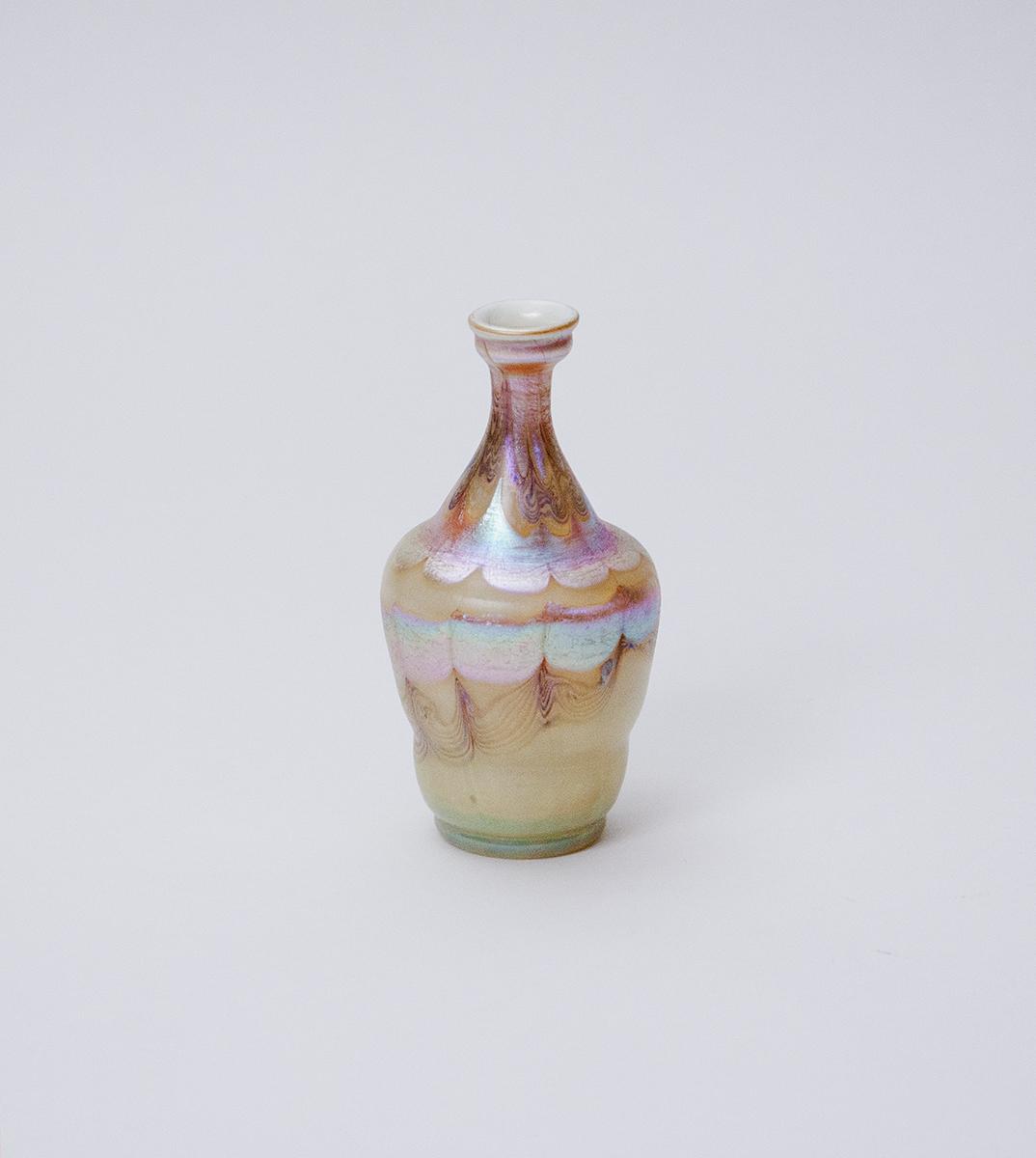 Tiffany Favrile Glass Early Decorated Cabinet Vase 1