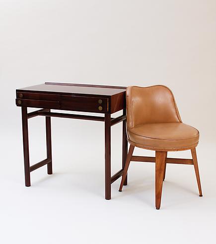 Ed Wormley for Dunbar <br>Writing Table and Swivel Chair 1