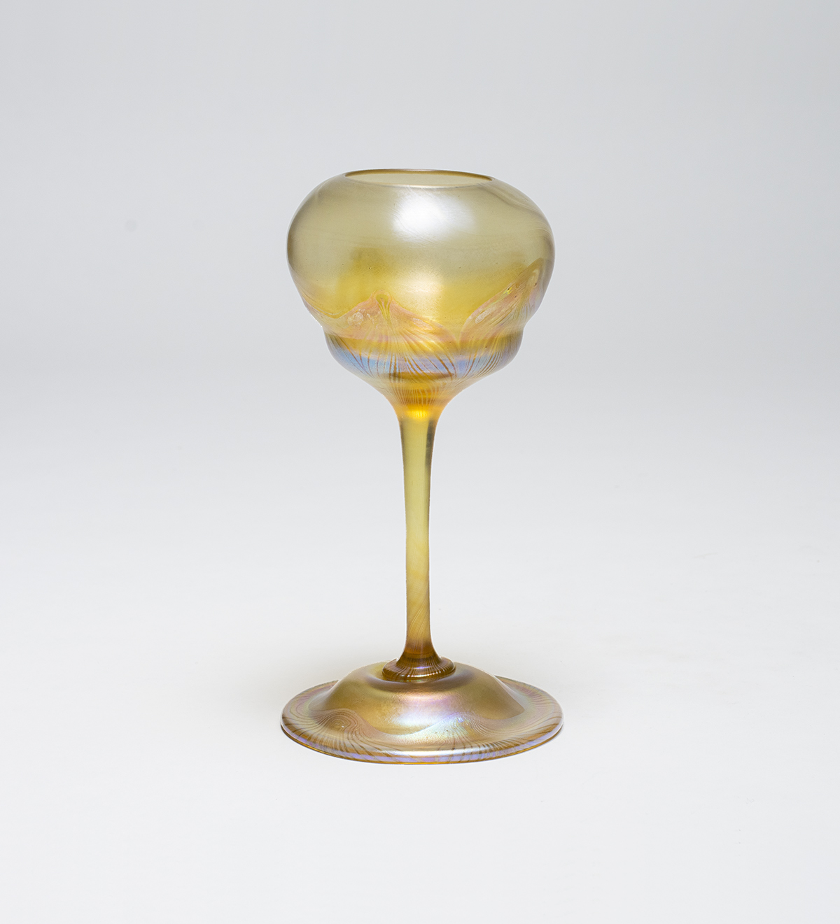 Tiffany Favrile Glass Early Flower Form Vase 1