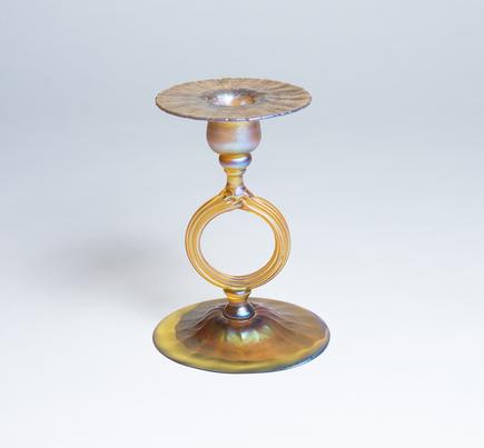 Tiffany Favrile Glass Candlestick 2