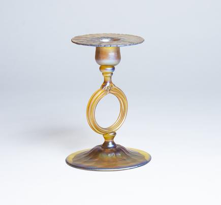 Tiffany Favrile Glass Candlestick 1