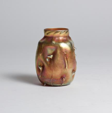 Tiffany Favrile Glass <br> Iridescent Vase with Pulled Decoration 2