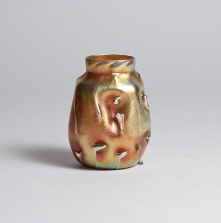 Tiffany Favrile Glass <br> Iridescent Vase with Pulled Decoration 3