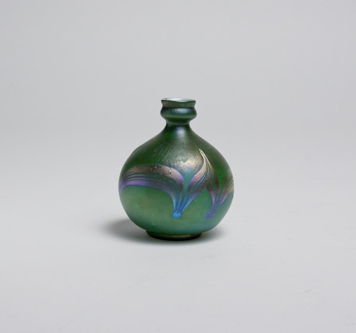 Tiffany Favrile Glass Decorated Cabinet Vase 2