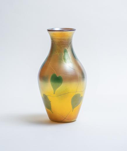 Tiffany Favrile Glass Decorated Iridescent Vase 2