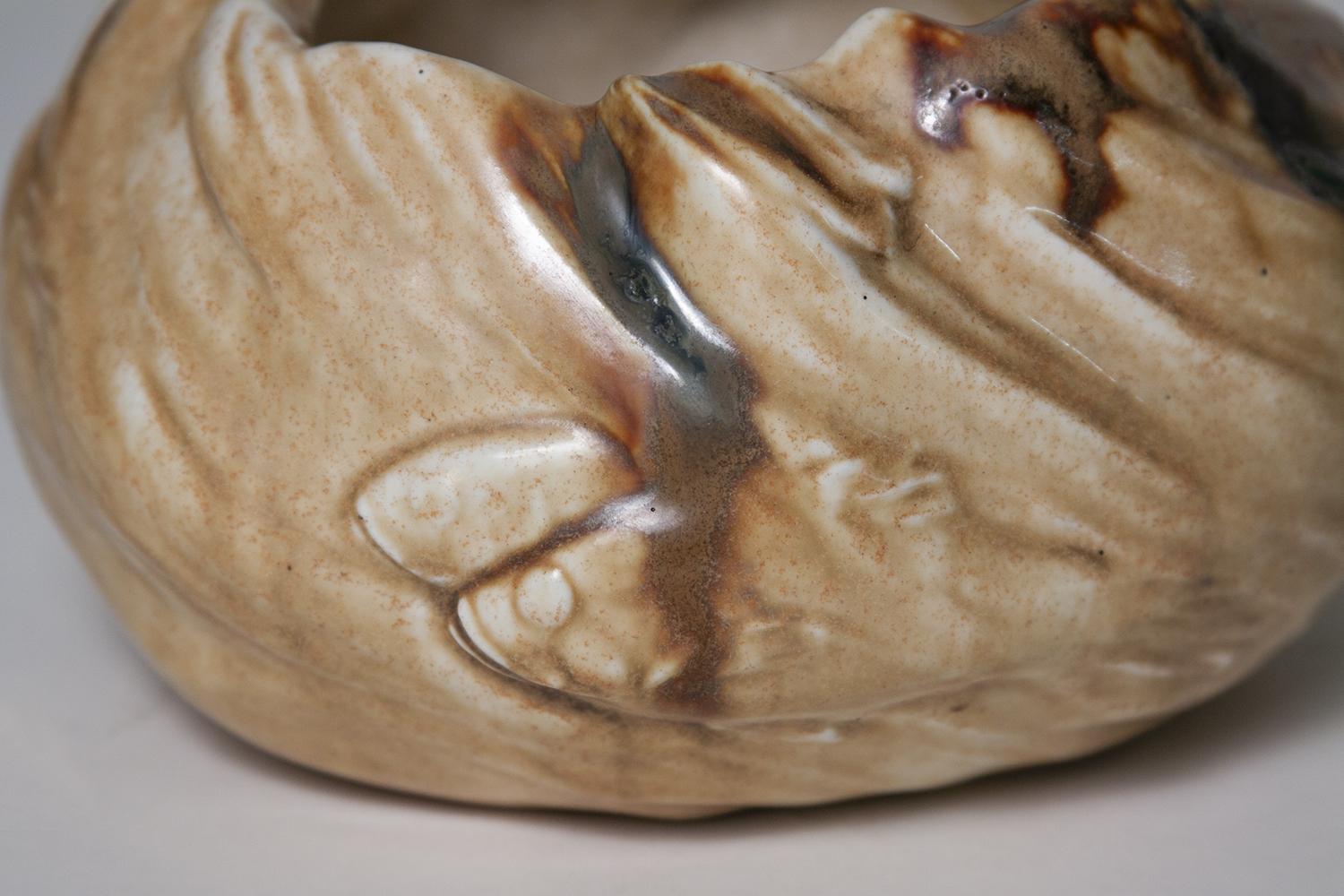 Tiffany Studios Favrile Pottery Vase with Swimming Fish 3