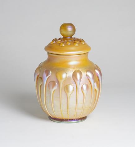 Tiffany Favrile Glass Covered Jar 1