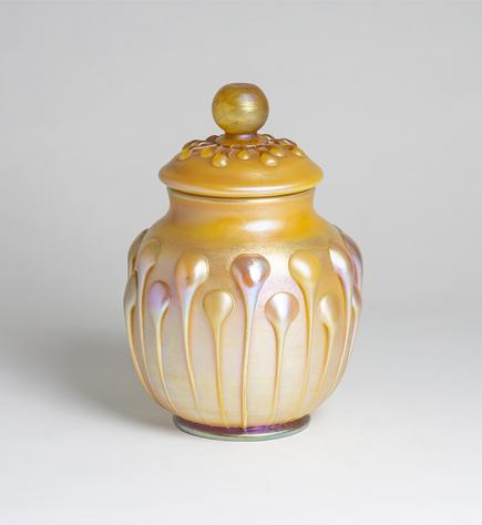 Tiffany Favrile Glass Covered Jar 2