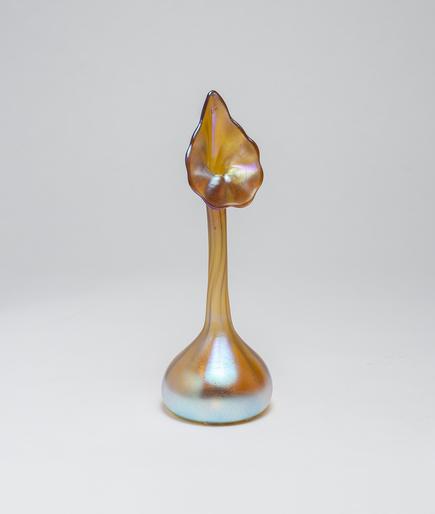 Tiffany Favrile Glass Miniature Jack-in-the-Pulpit Vase 1