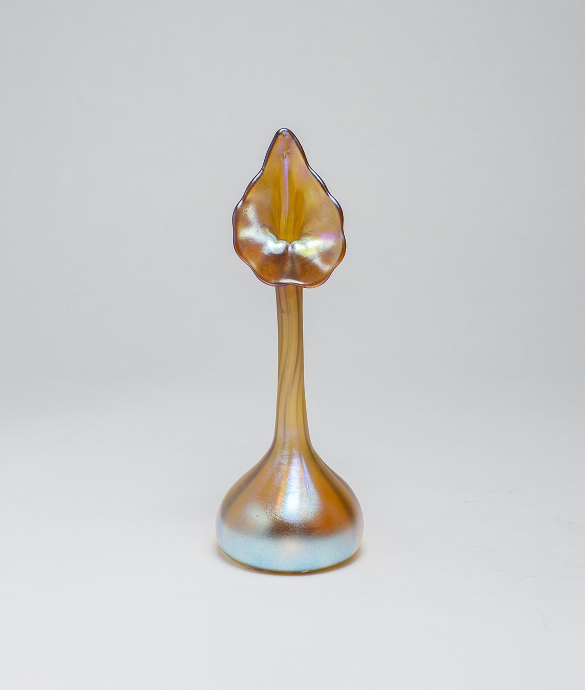 Tiffany Favrile Glass Miniature Jack-in-the-Pulpit Vase 2