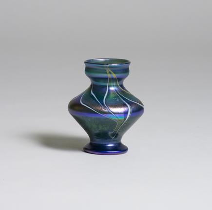 Tiffany Favrile Glass Early Decorated Cabinet Vase 1