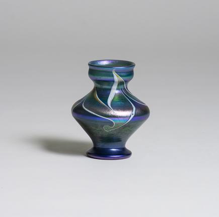 Tiffany Favrile Glass Early Decorated Cabinet Vase 2