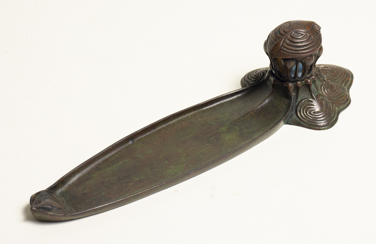 Tiffany Studios Early Octopus Inkwell and Pen Tray 1