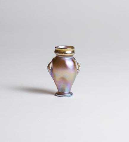 Tiffany Favrile Glass Miniature Pinched Cabinet Vase 1