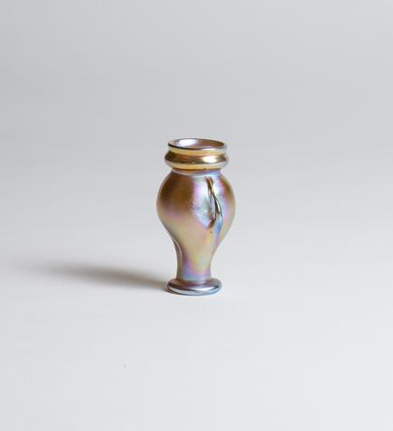Tiffany Favrile Glass Miniature Pinched Cabinet Vase 2