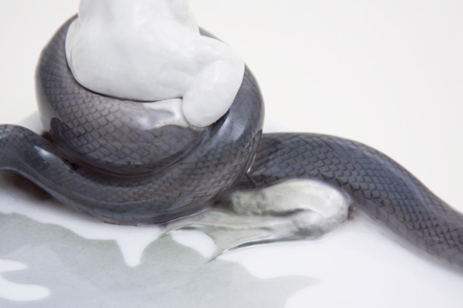Royal Copenhagen 'Snake and Frog' Inkwell 2