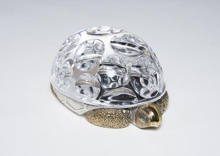 Paul Schulze for Steuben Crystal and Vermeil Turtle 1