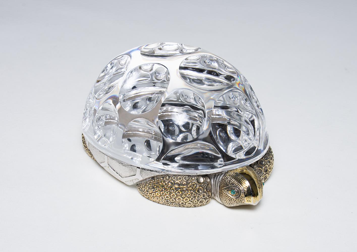 Paul Schulze for Steuben Crystal and Vermeil Turtle 1