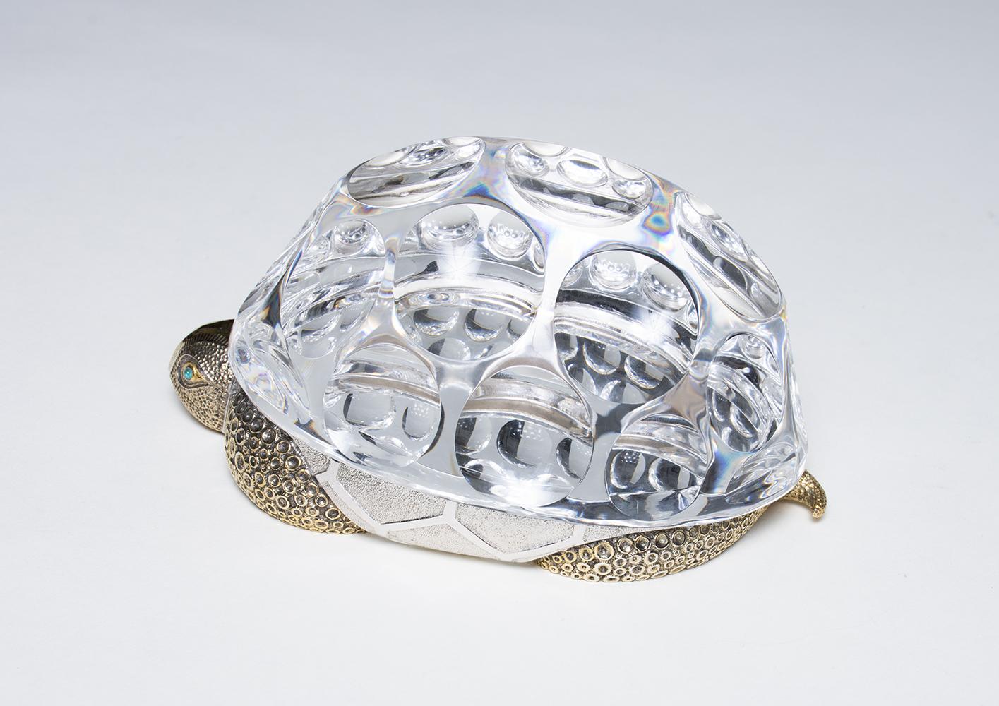 Paul Schulze for Steuben Crystal and Vermeil Turtle 2