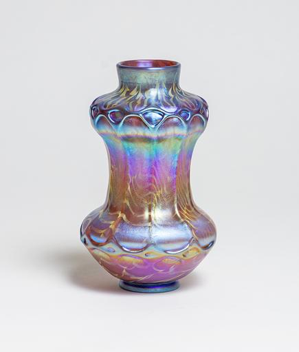 Tiffany Favrile Glass Vase with Applied Detail 1
