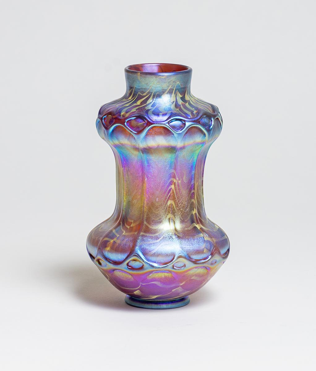Tiffany Favrile Glass Vase with Applied Detail 2