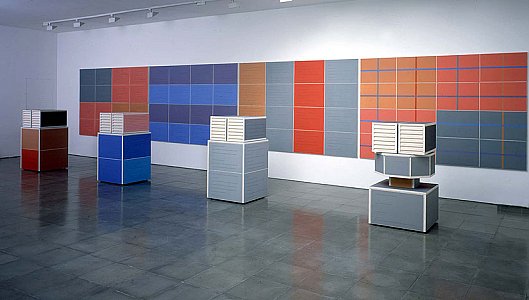 <i>Index: Wrongs Healed in Official Hope,</i> 1998-9
Alogram on canvas over plywood and mixed media
Dimensions variable