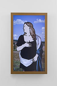 Clare with landscape. 2008
Computer film -52" LCD screen - PC
125.5 x 75 x 12.5 cm