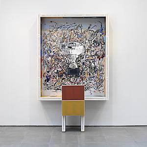 <I>Lovely Sighs</I>, 2009
Oil and acrylic on canvas and mixed media
Framed picture: 160 x 131.5 x 27 cm.
Chair: 85 x 40 x 33.5 cm