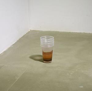 Wilfredo Prieto
<i>Scale of Values</i>, 2001
Plastic cups, rum, wine, beer, soft drink, water
Dimensions variable