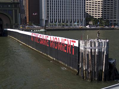 Lawrence Weiner
Outdoor project sponsored by Creative Time: The World & Nearer Ones at Governor's Island, NYC, 2009