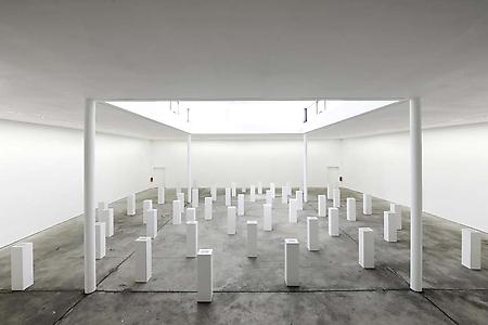 Ceal Floyer, <i>Things, </i>2009, CDs, CD-player, speakers, cables, wood, Dimensions variable