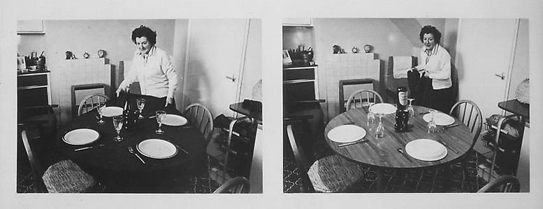 Terrence Bond
<i>Mum in Kitchen</i>, 1981
Black and white photographs on museum board
44.5 x 36.8 cm
