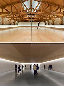 <i>Compass</i> 2009
Suspended wooden drop ceiling, dancers
Variable dimensions
Installation view: “Compass” Kurimanzutto Gallery, Mexico, DF
Photo: Michel Zabé Thiria