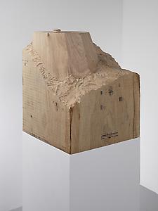 Ryan Gander
<i>The way things collide (macaron, meet stool), </i>2012
Mixed media
Wooden sculpture: 59.8 x 46 x 46 cm
Plinth 100 x 46 x 46 cm