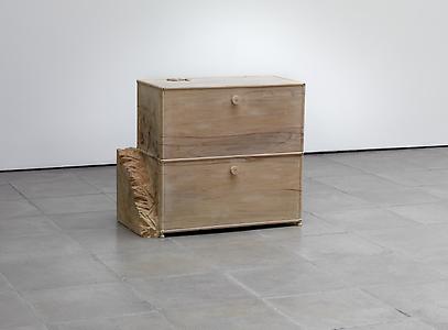 Ryan Gander
<i>The way things collide (condom, meet USM cabinet),</i> 2012
Beech
85.8 x 45 x 74.5 cm