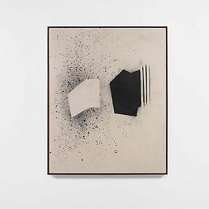 John Latham
<i>Winter Landfall, </i>1965
Spray paint on canvas
149 x 119 x 5 cm
