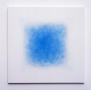 Coalesce, 2008
Blue pencil on white aquacryl on canvas
70 x 70 cm
