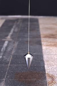 Ceal Floyer,<i>Plumbline, </i>2004, Metal plumb, fine string / wire, Dimensions variable