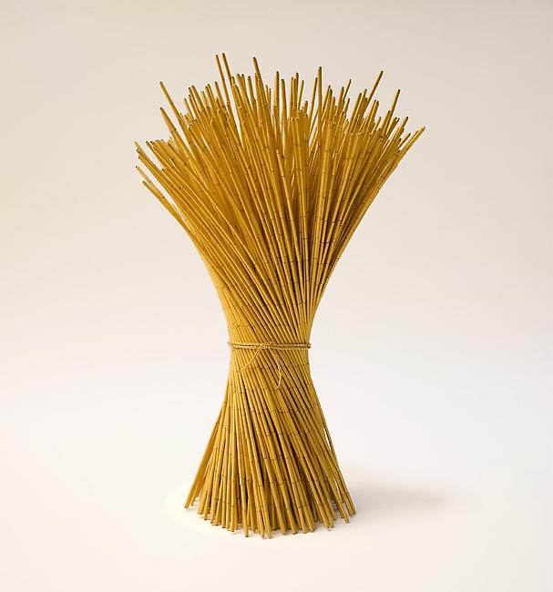 <i>Gather (forty)</i>, 2010
gold plated beads, stainless steel
9 13/16 x 4 3/4 inches
