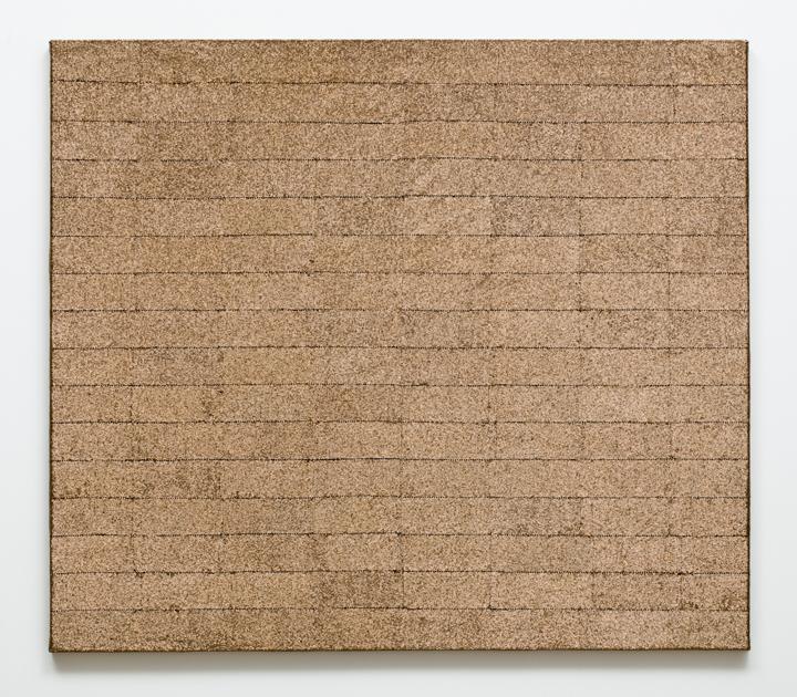 <i>Honorable mention</i>, 2010-2011
glass beads, cotton, stretcher frame
43 x 49 inches