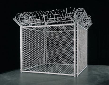 <i>Security Fence</i>
2005-2007
steel and glass beads
108 x 120 inches (274.3 x 304.8 cm)
3/3 + 1 AP