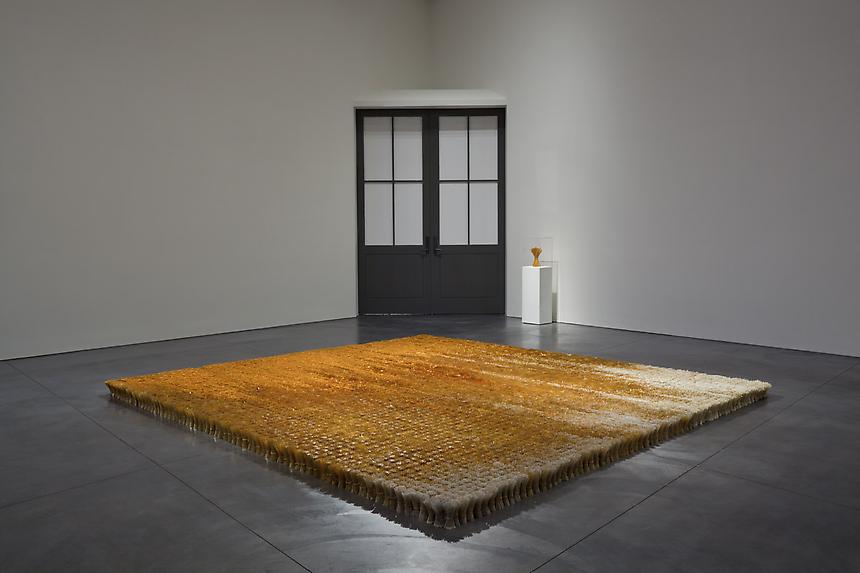 <i>Gather (one million)</i>
2008-2010
glass beads, stainless steel, hemp
4 3/4 x 144 x 144 inches