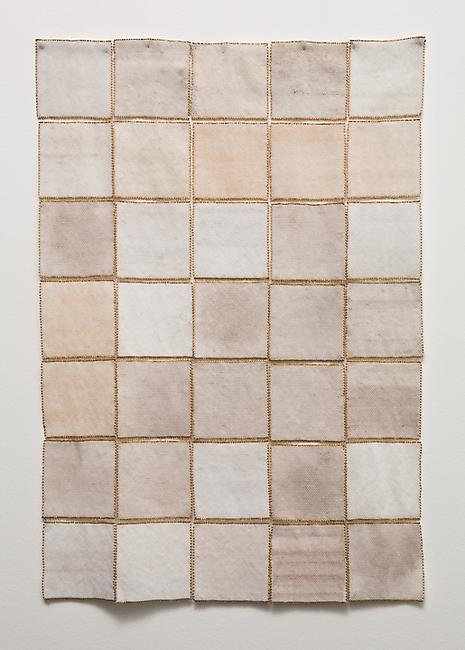 <i>Unclean</i>, 2010-2011
24 karat gold plated-beads, cotton
25 x 17 inches