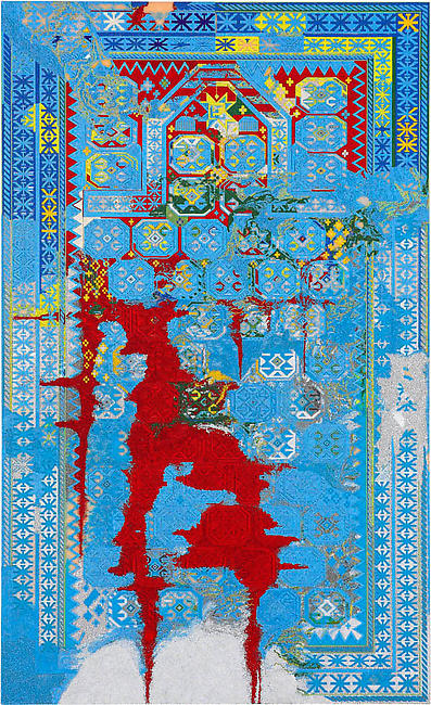 <i>Axis Defeat</i>
2007-2008
glass beads on aluminum panel
108 x 66 inches (274.3 x 167.6 cm)