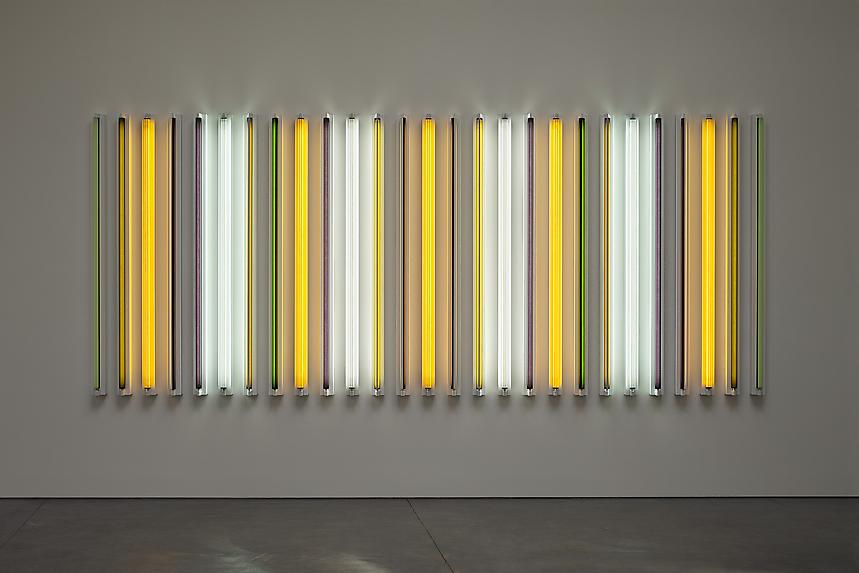 <i>Durango</i>, 2011
Light + Shadow + Reflection + Color
74 x 172 3/8 x 4 5/8 inches