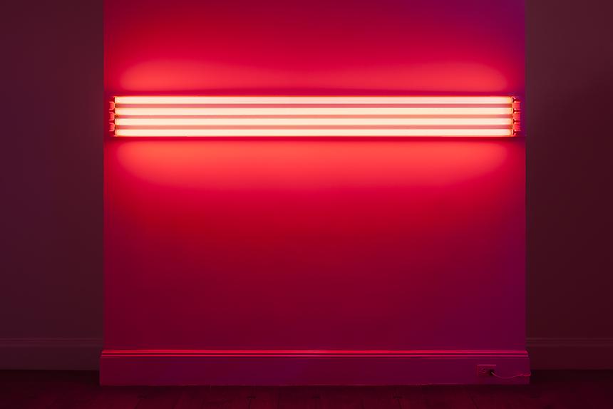 <i>Tom Powel Imaging, Inc. </i>
<b>DAN FLAVIN</b>
<i>four red horizontals (to Sonja)</i>, 1963
red fluorescent light
8 3/4 x 96 inches (22.2 x 243.8 cm)