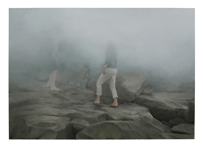 <i>Fog</i>, 2012<br>
Oil on linen<br>
111 x 158 cm (282 x 400 cm)<br>

Photo credit: Fredrik Nilsen