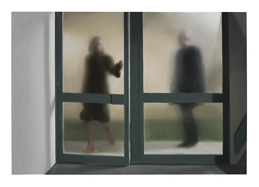<i>Glass Doors</i>, 2012<br>
Oil on linen<br>
78 ¾ x 114 inches (200 x 290 cm)<br>

Photo credit: Frederik Nilsen