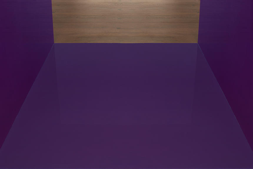 Detail <i>Untitled (DSS 179)</i>
1969
clear anodized aluminum and violet plexiglas
33 x 68 x 48 inches